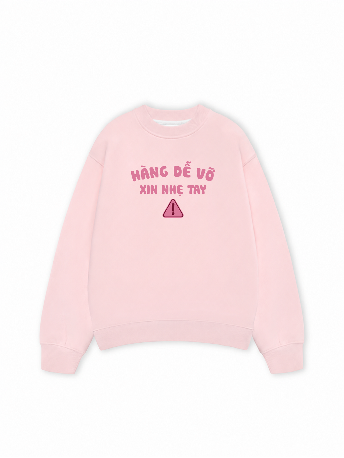 Áo Sweater Nỉ Hai Da Cẩn Thận Vỡ