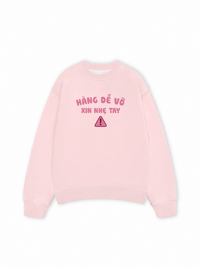 Áo Sweater Nỉ Hai Da Cẩn Thận Vỡ