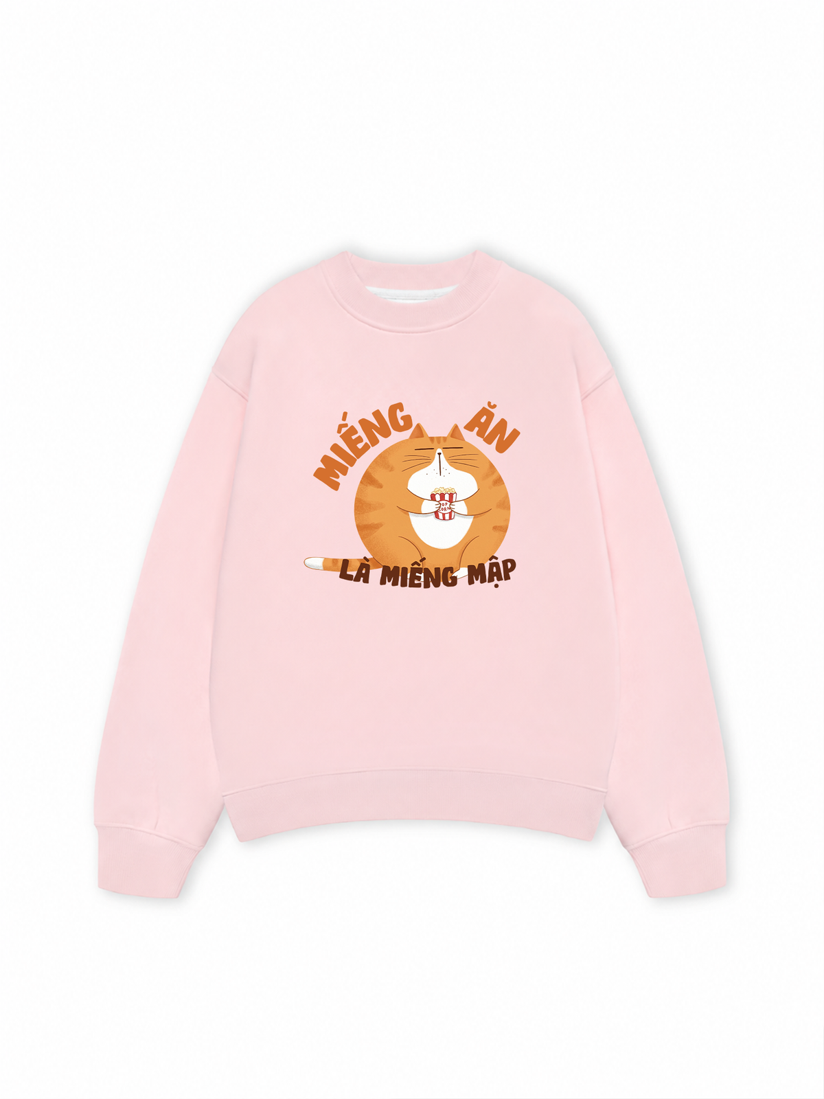 Áo Sweater Nỉ Hai Da Miếng Ăn Là Miếng Mập