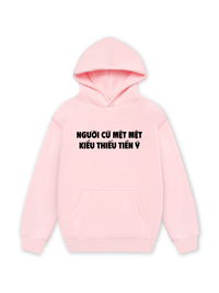 Áo Hoodie Nỉ Hai Da Người Cứ Mệt Mệt Kiểu Thiếu Tiền