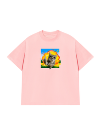 Áo Thun Relaxed Fit Mèo Nổ