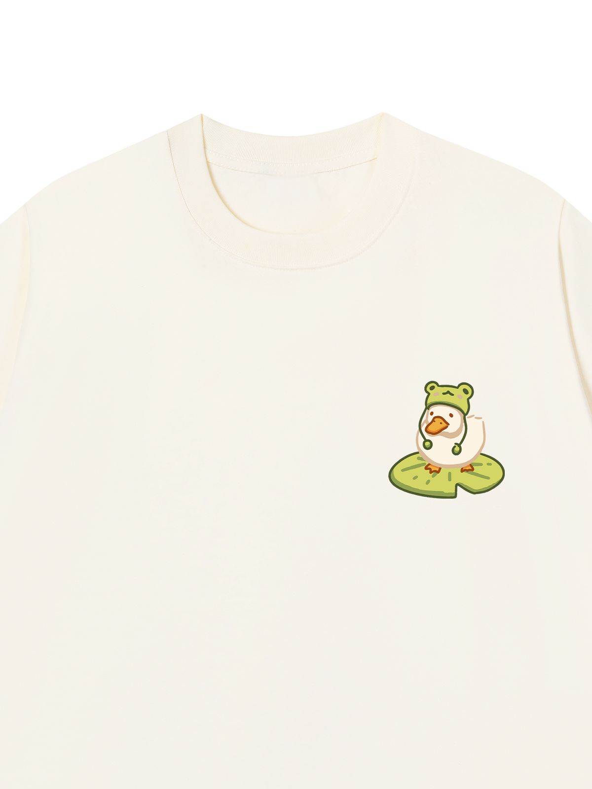 Áo Thun Relaxed Fit Vịt Chill Trên Lá
