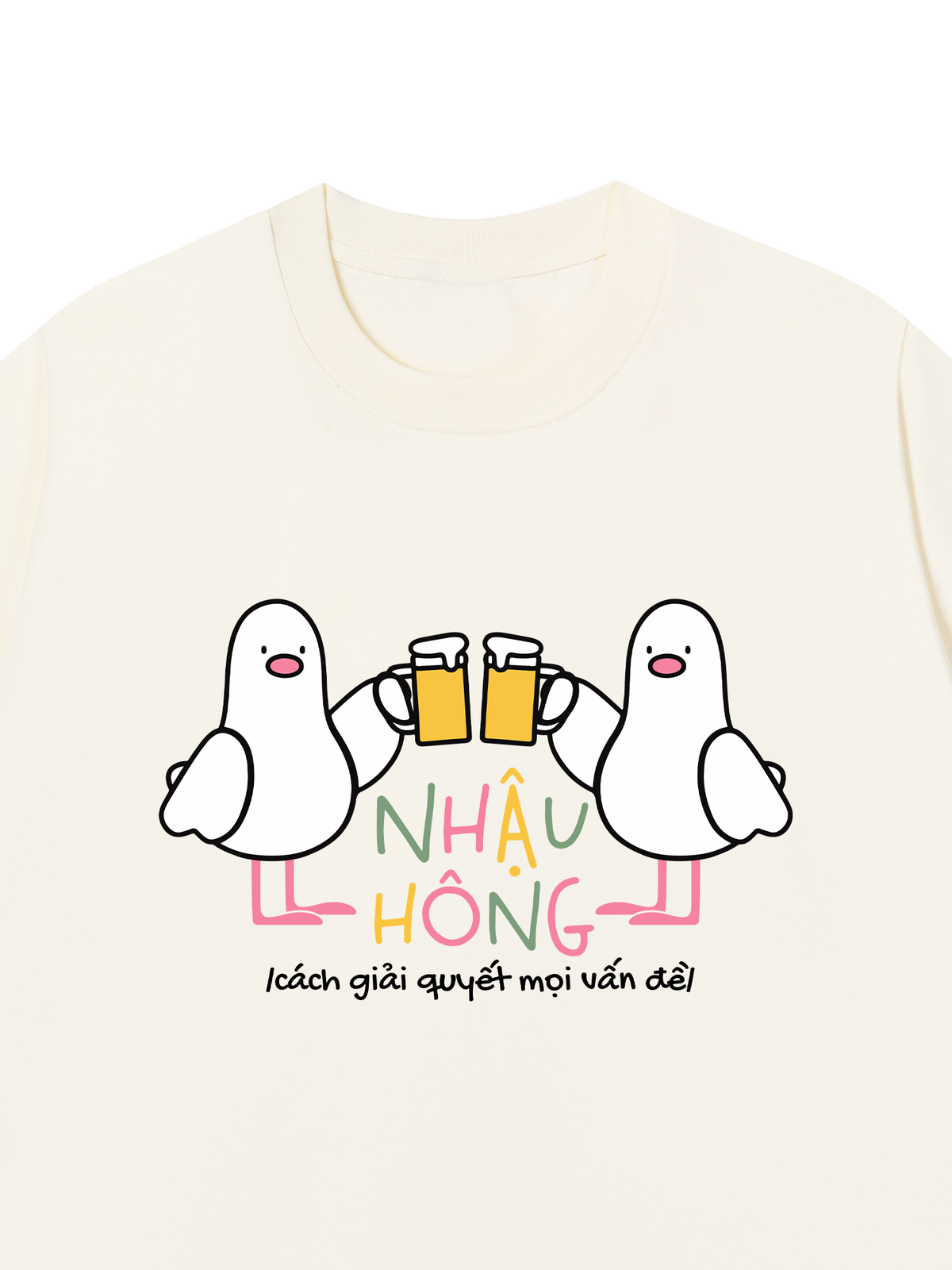 Áo Thun Relaxed Fit Nhậu Hông