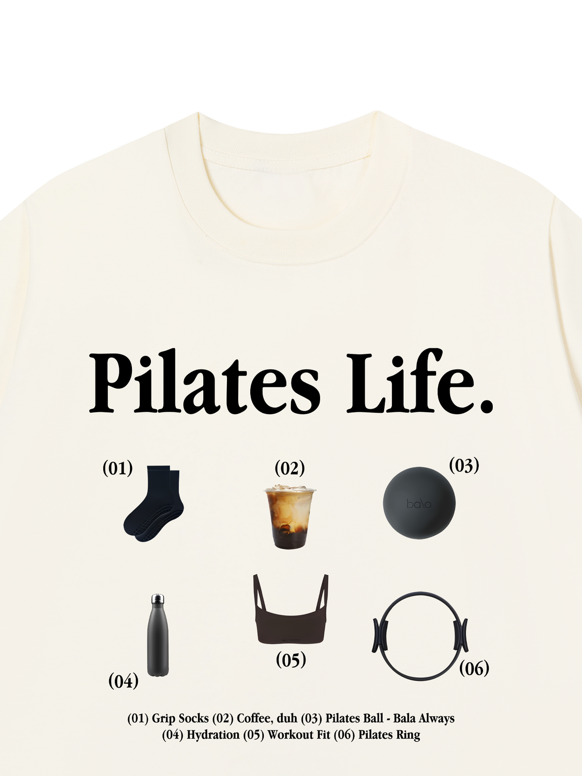 Áo Thun Relaxed Fit Pilates Life