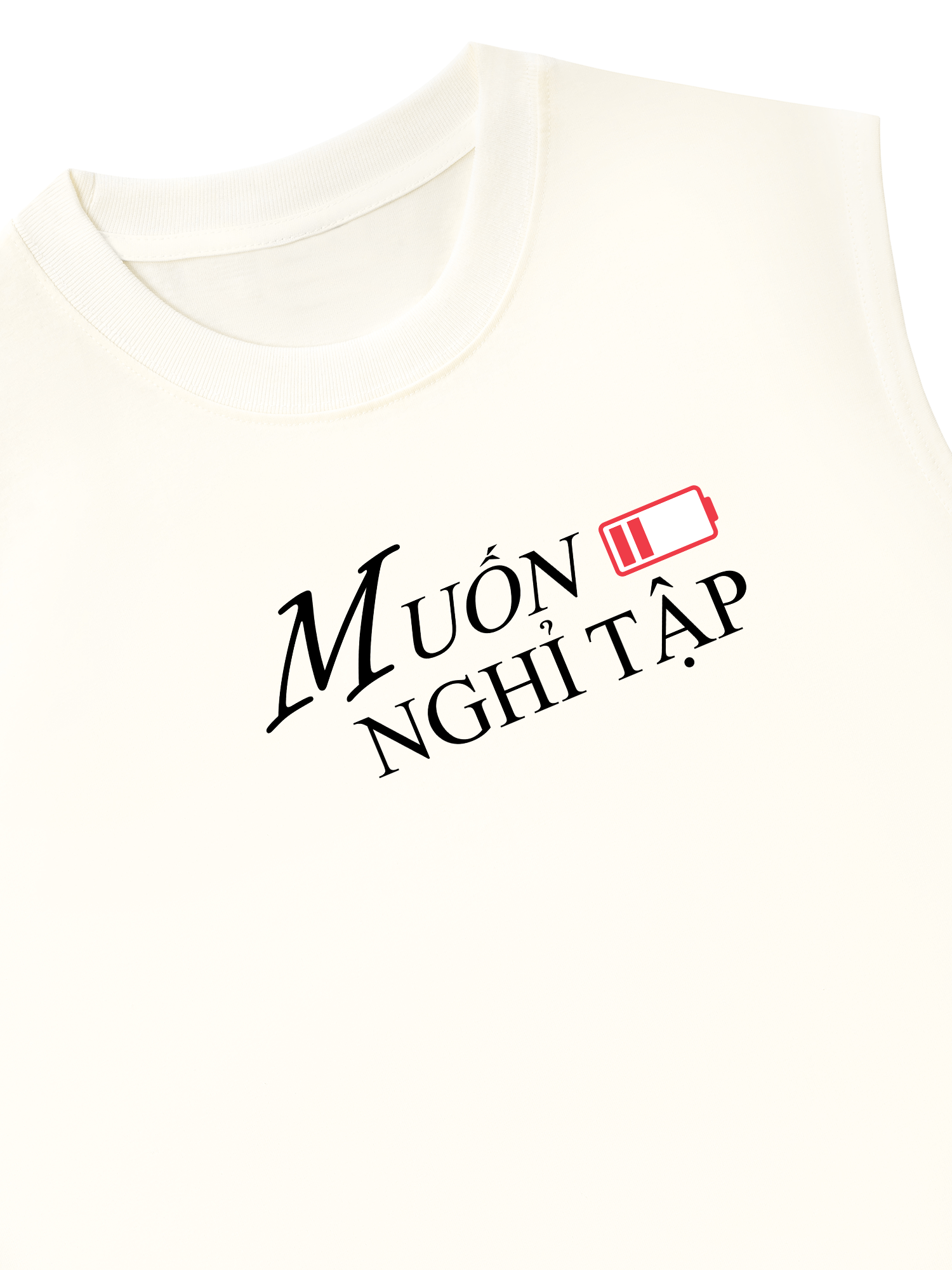Áo Ba Lỗ Relaxed Fit Muốn Nghỉ Tập