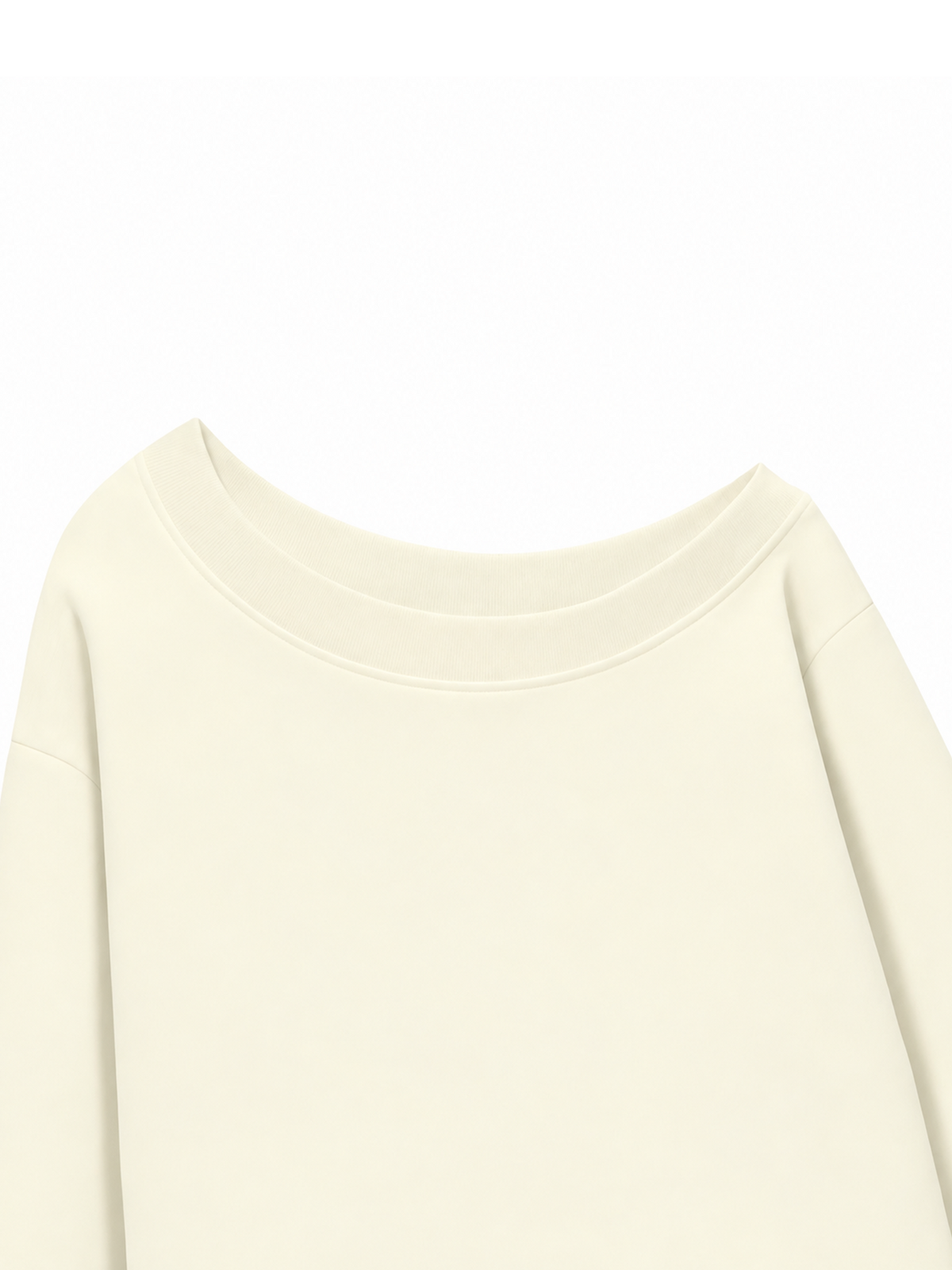 Áo Sweater Lệch Vai Nỉ Hai Da Hơi Mệt Basic