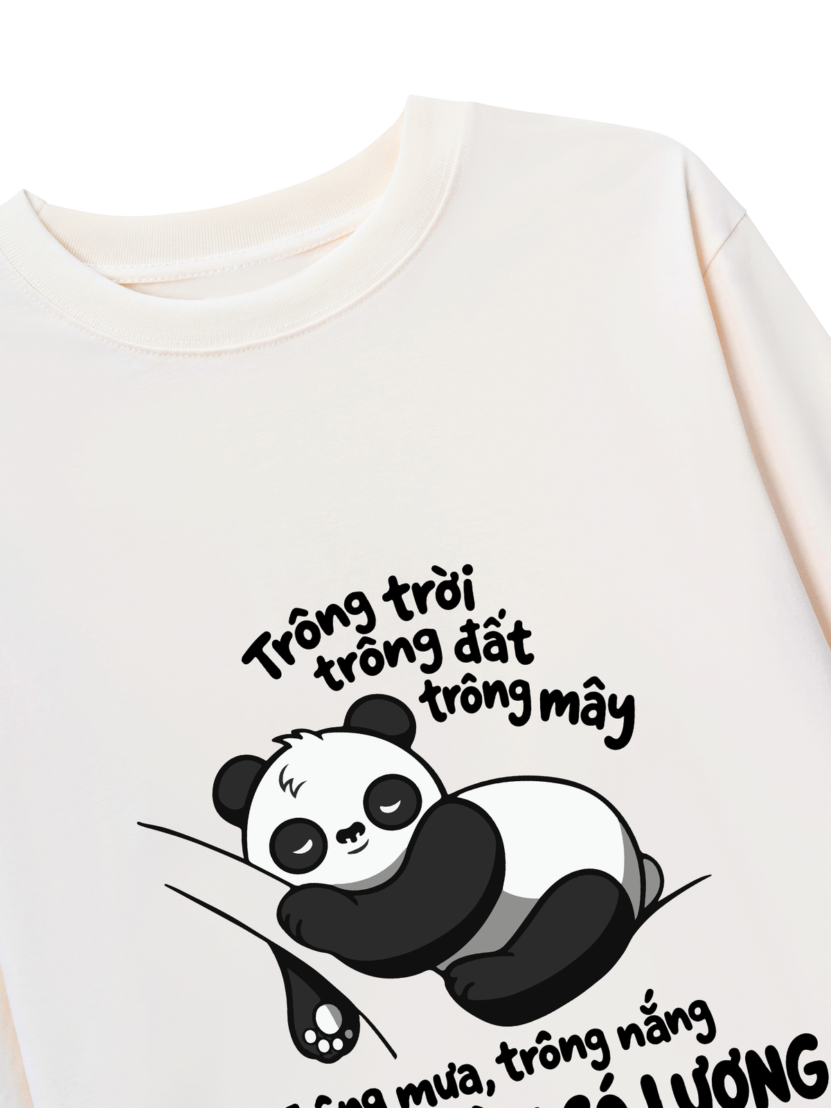 Áo Dài Tay Trông Mưa Trông Nắng Trông Ngày Có Lương
