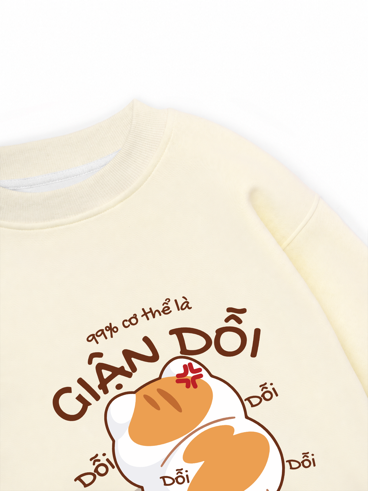 Áo Sweater Nỉ Hai Da 99% Cơ Thể Là Giận Dỗi