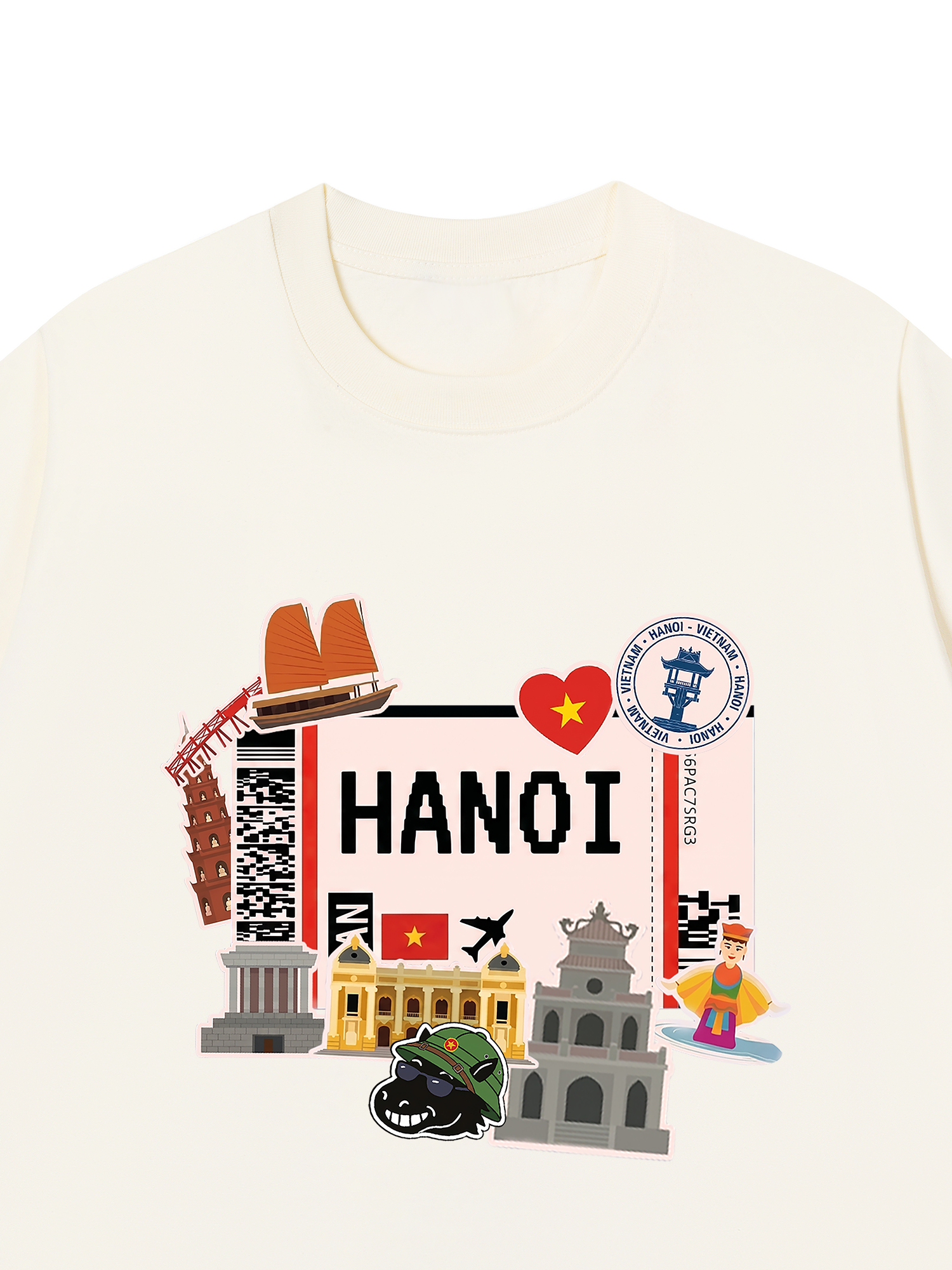 Áo Thun Relaxed Fit Du Lịch Hà Nội