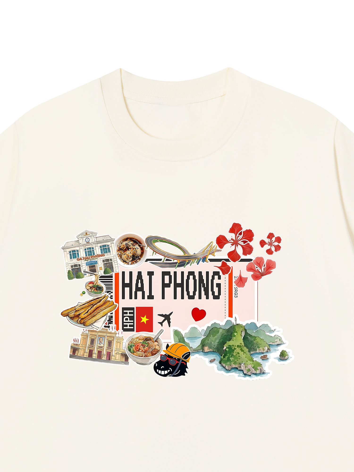Áo Thun Relaxed Fit Du Lịch Hải Phòng