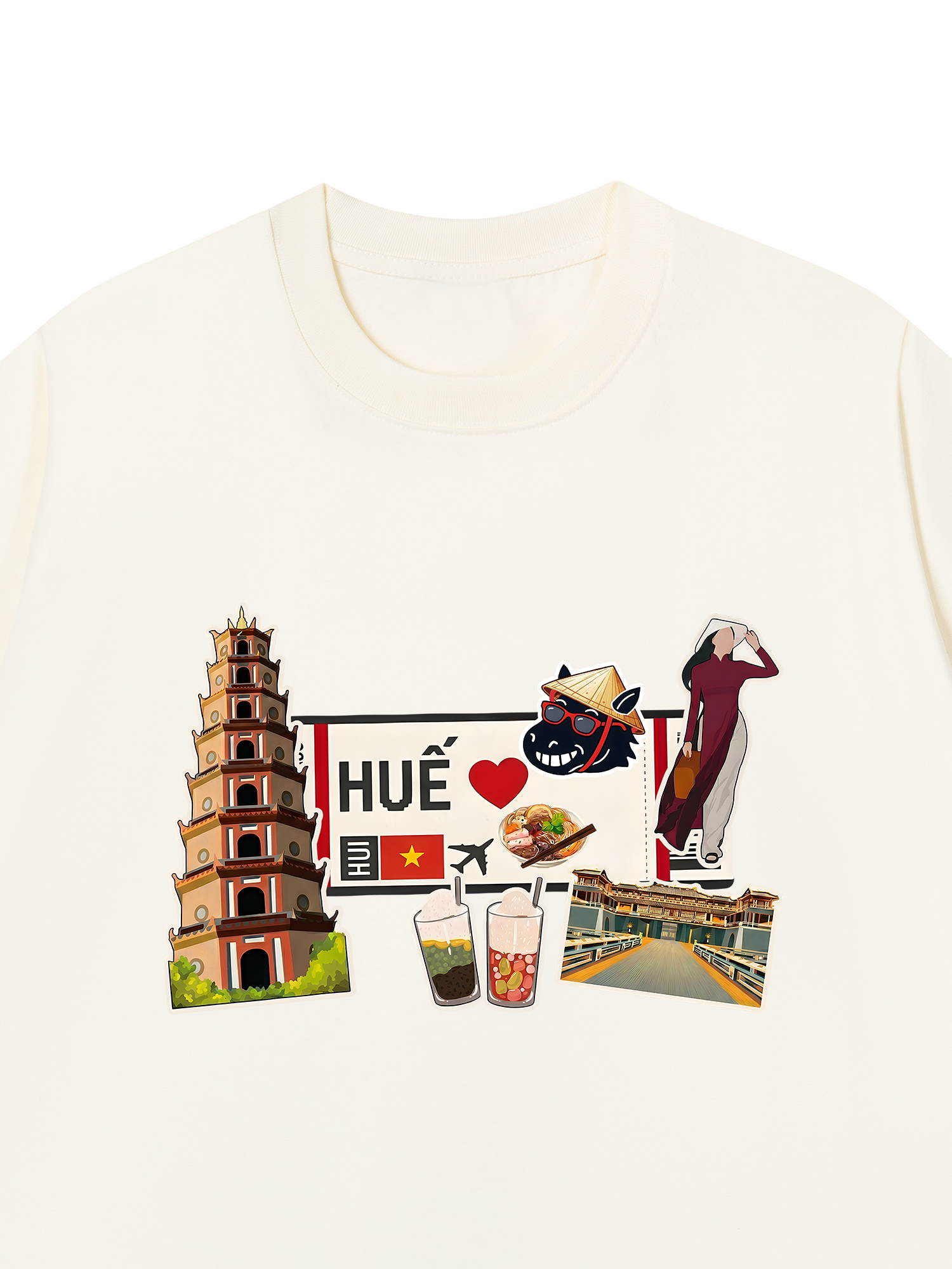 Áo Thun Relaxed Fit Du Lịch Huế