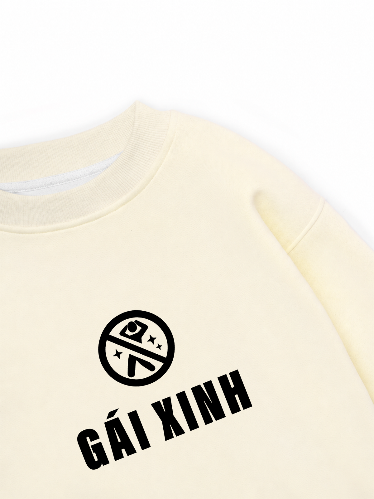 Áo Sweater Nỉ Hai Da Vui Lòng Không Hoảng Loạn Khi Thấy Gái Xinh
