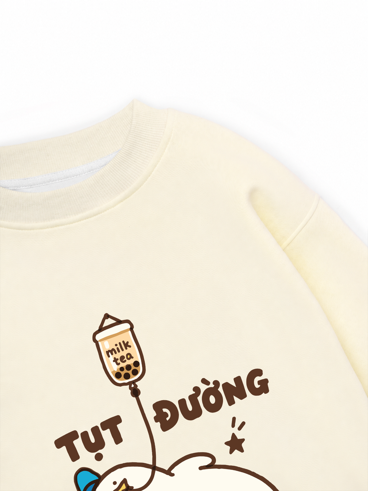 Áo Sweater Nỉ Hai Da Tụt Đường