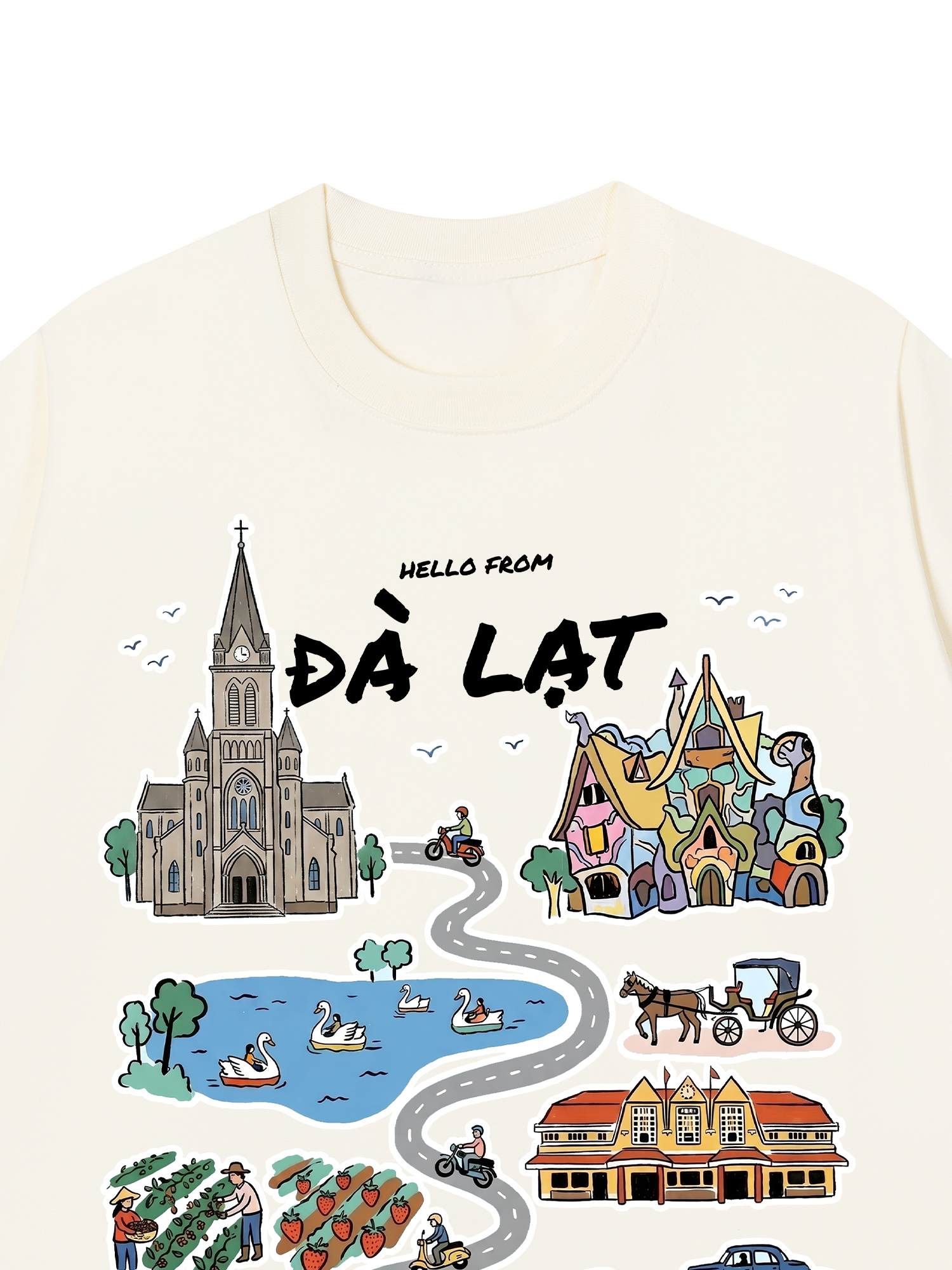 Áo Thun Relaxed Fit Hello From Đà Lạt