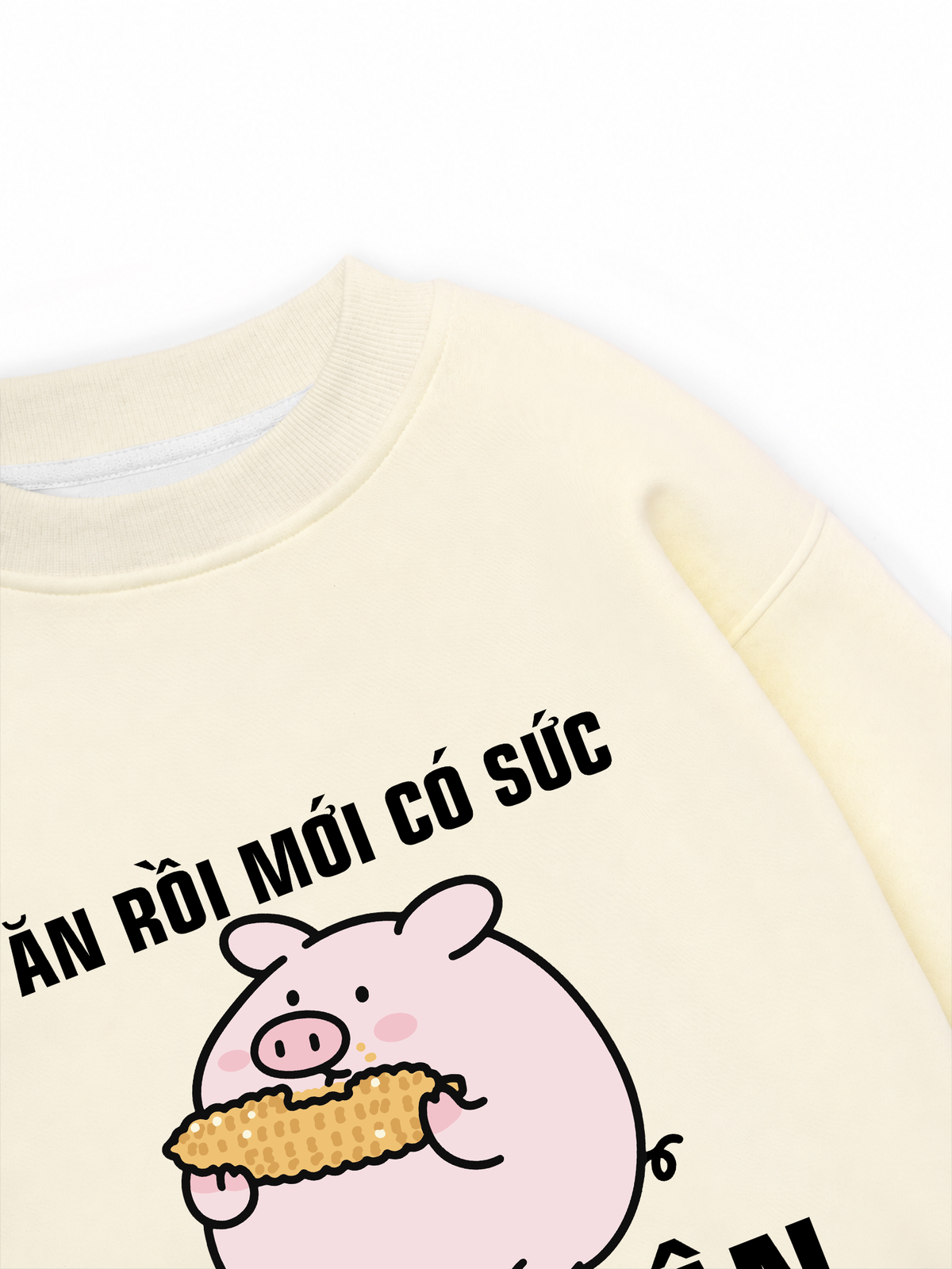 Áo Sweater Nỉ Hai Da Ăn Rồi Mới Có Sức Giảm Cân