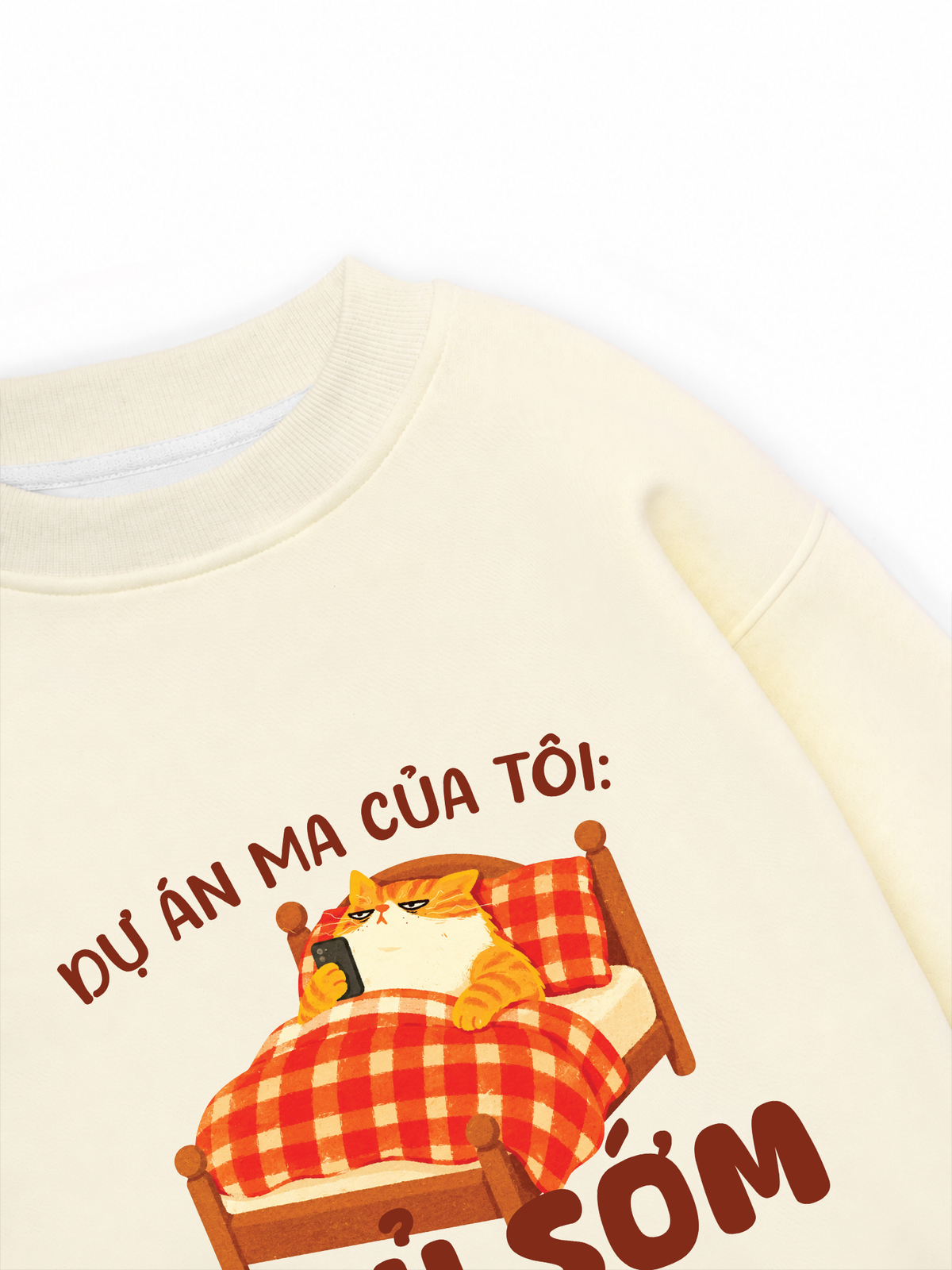 Áo Sweater Nỉ Hai Da Dự Án Ma Của Tôi Ngủ Sớm