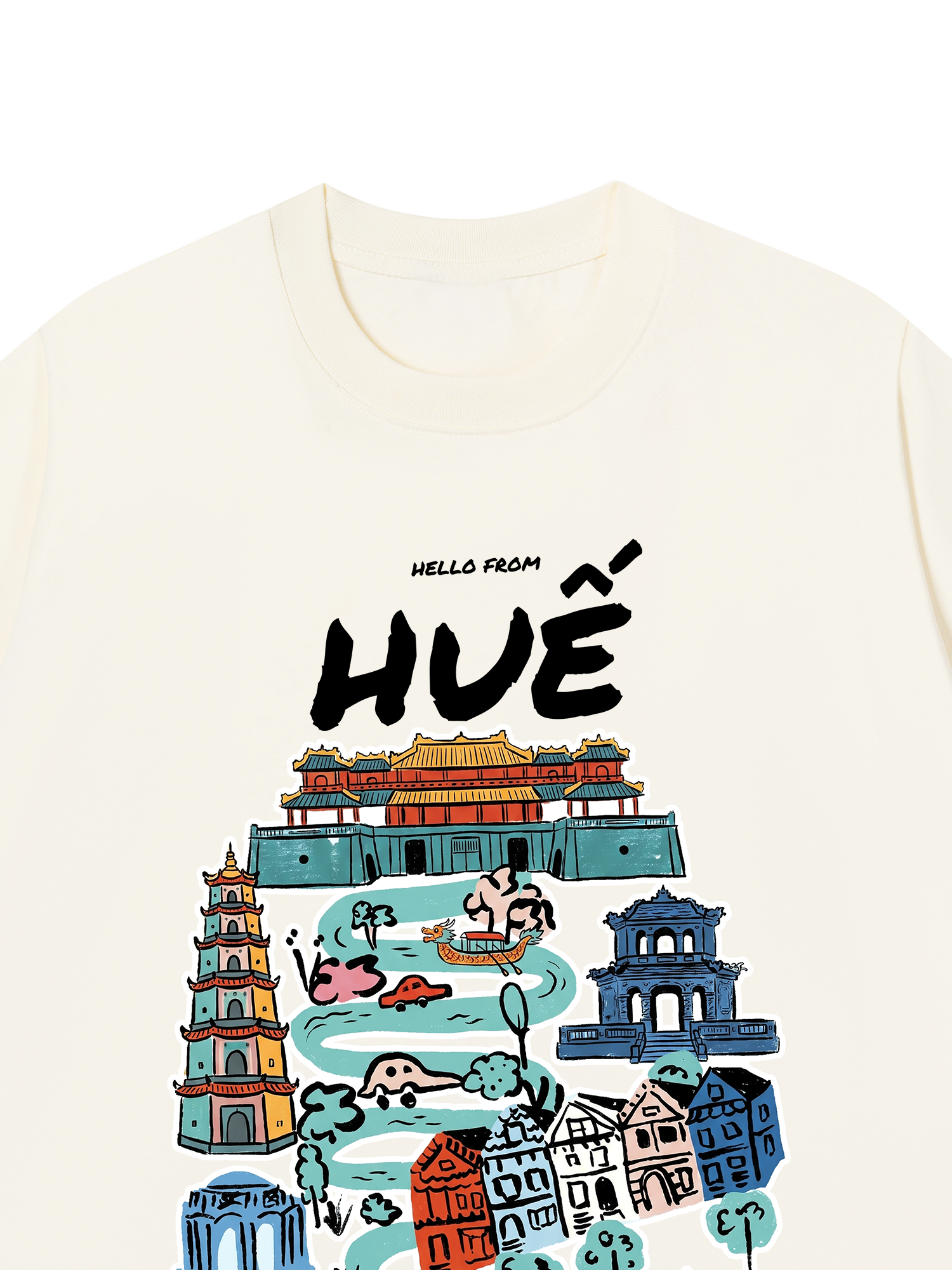 Áo Thun Relaxed Fit Hello From Huế