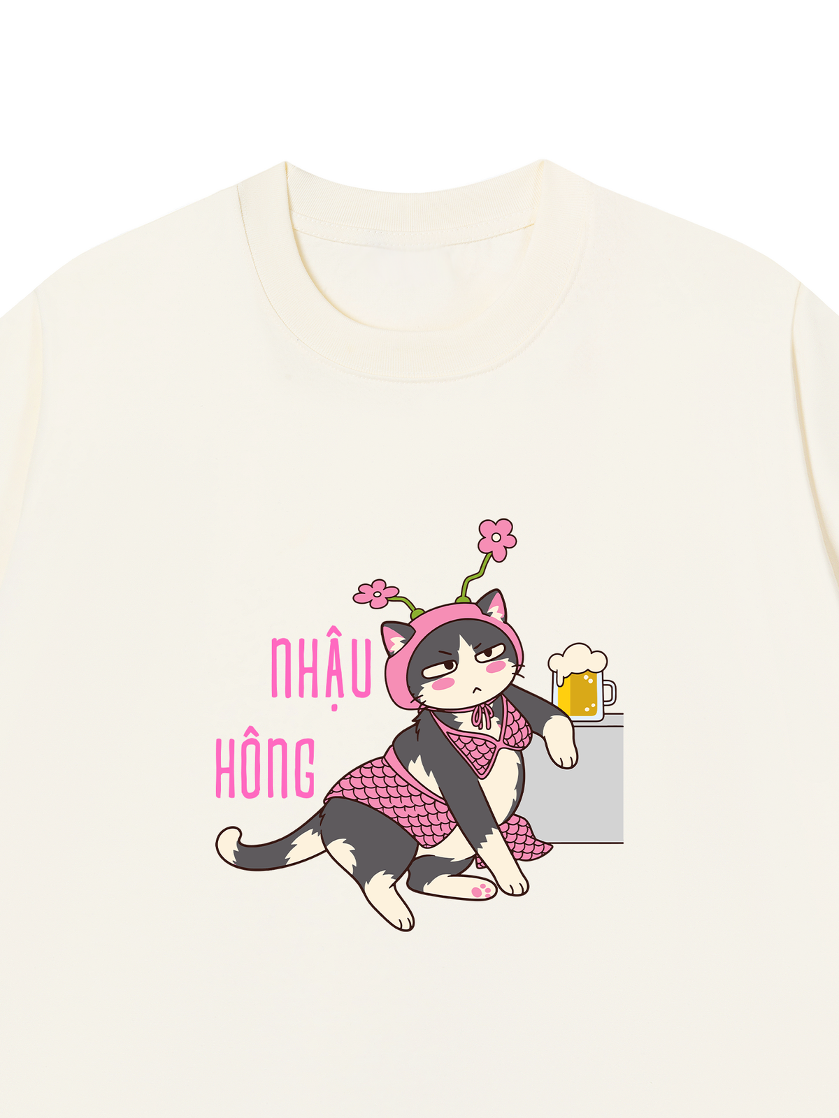 Áo Thun Relaxed Fit Nhậu Hông