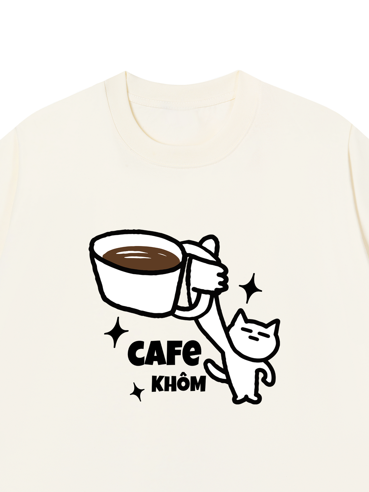 Áo Thun Relaxed Fit Cafe Khôm