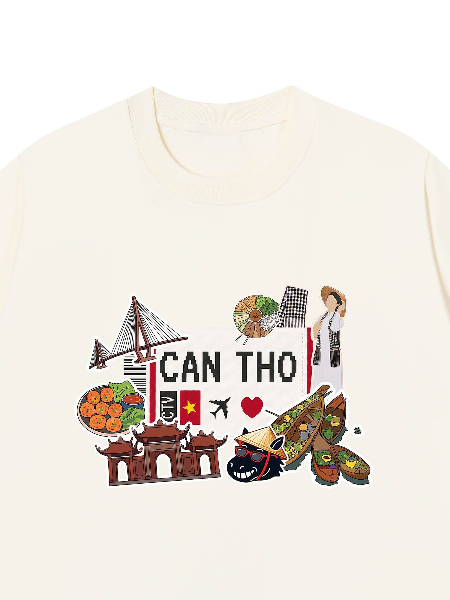 Áo Thun Relaxed Fit Du lịch Cần Thơ