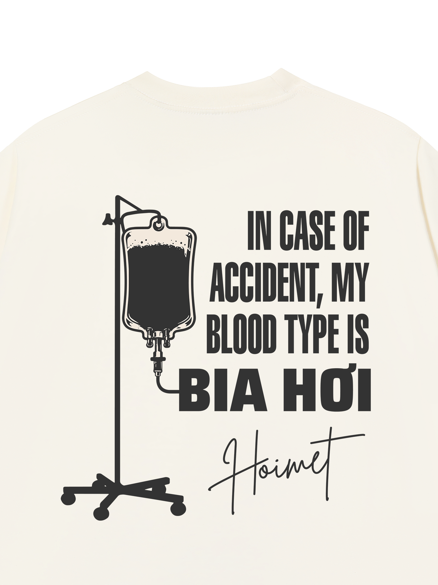 Áo Thun Relaxed Fit Blood Type Is Bia Hơi