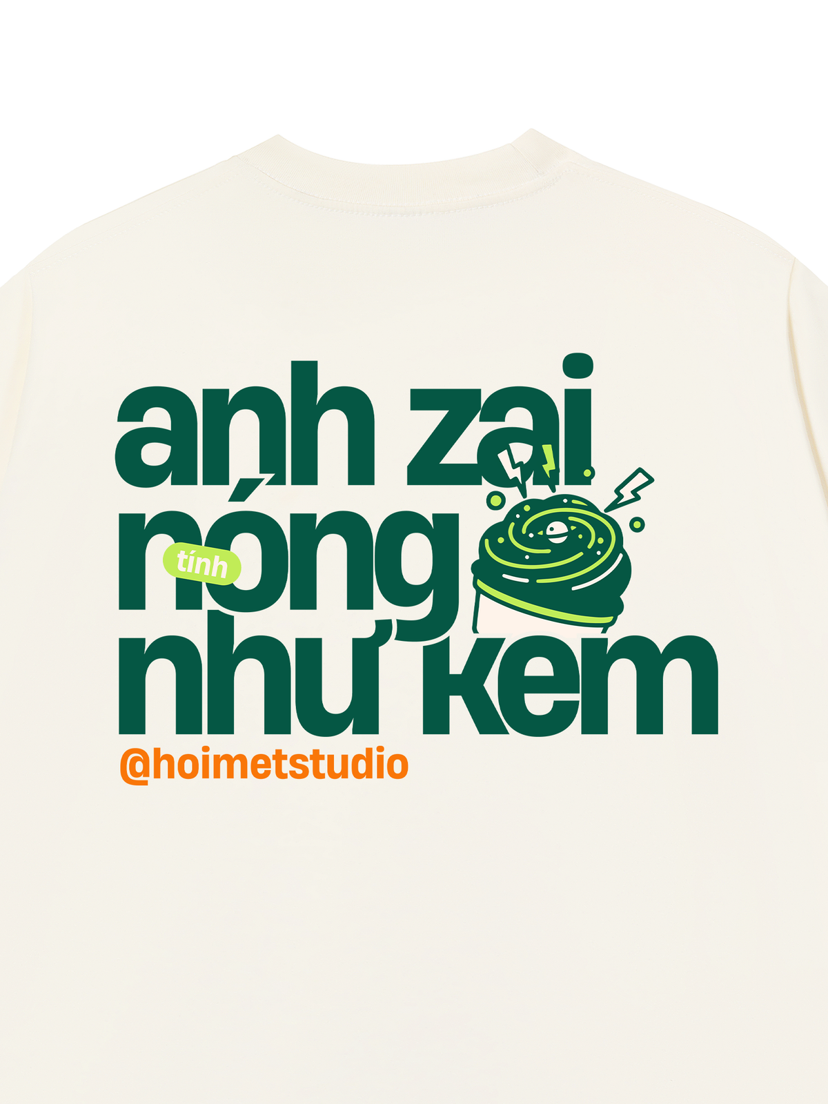 Áo Thun Relaxed Fit Anh Zai Tính Nóng Như Kem