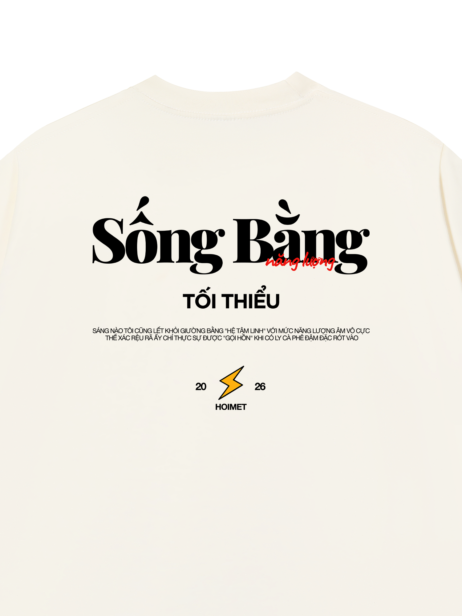 Áo Thun Relaxed Fit Sống Bằng Năng Lượng Tối Thiểu