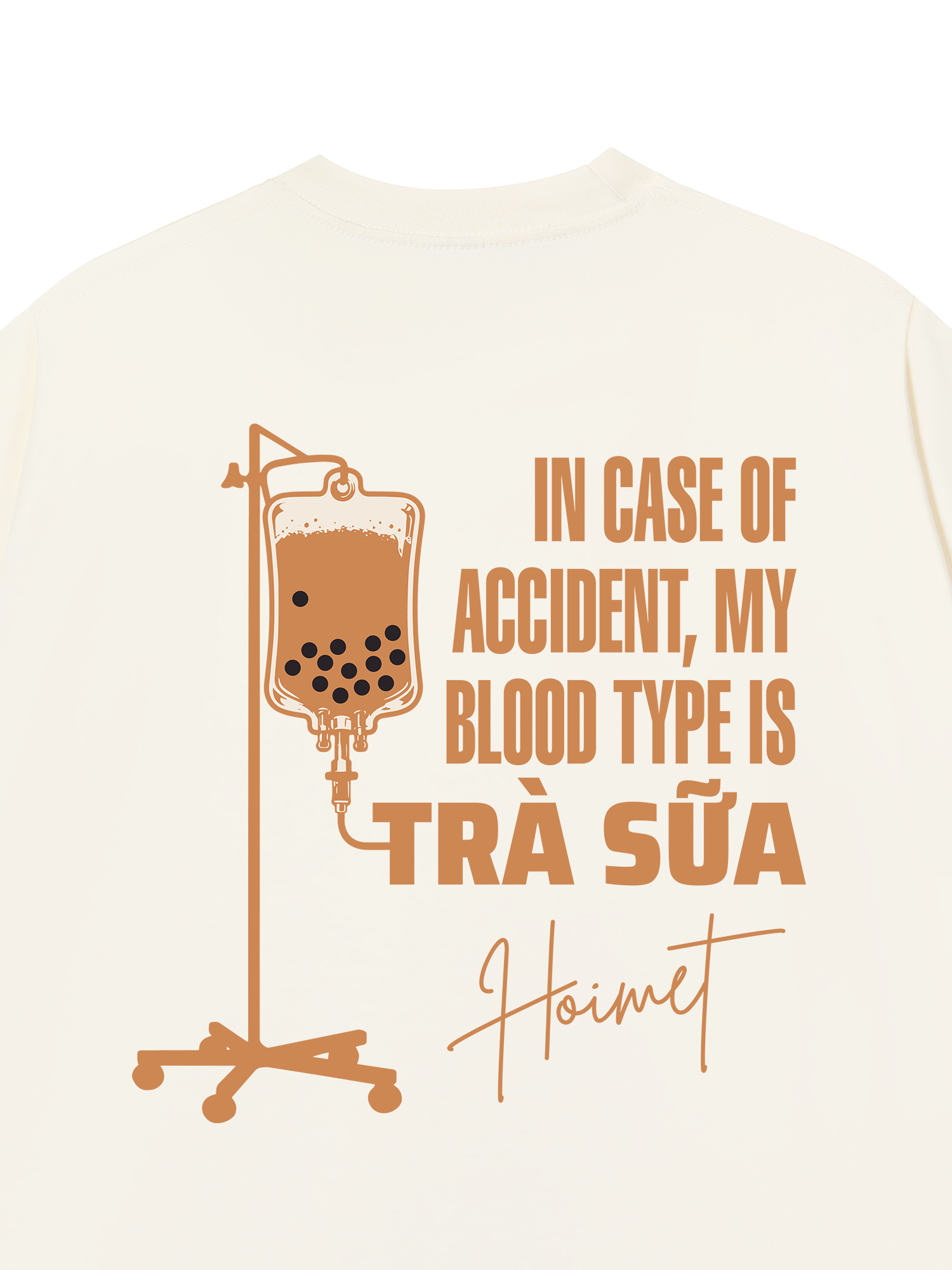 Áo Thun Relaxed Fit Blood Type Is Trà Sữa