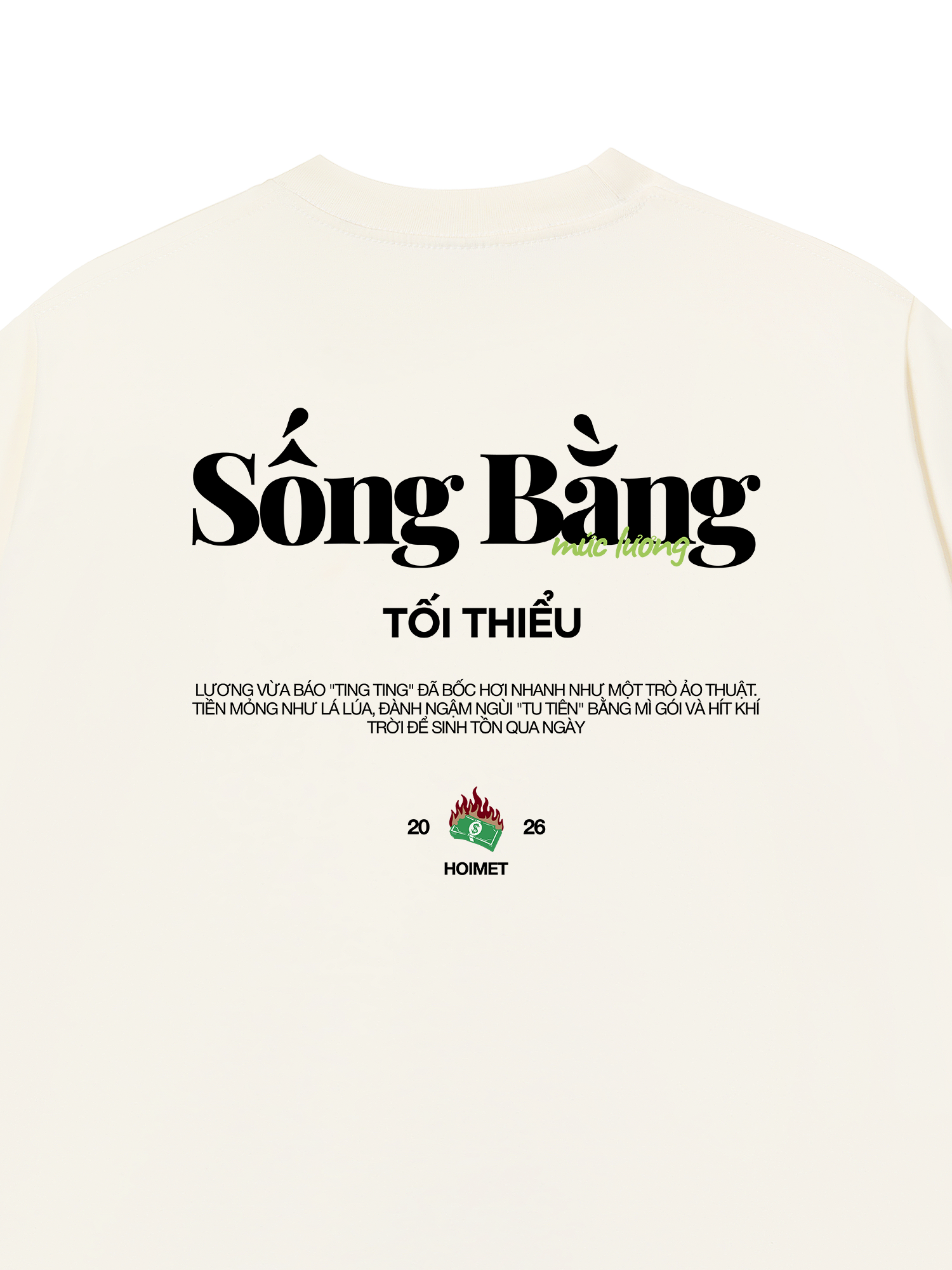 Áo Thun Relaxed Fit Sống Bằng Mức Lương Tối Thiểu