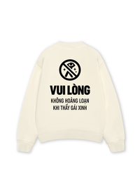 Áo Sweater Nỉ Hai Da Vui Lòng Không Hoảng Loạn Khi Thấy Gái Xinh