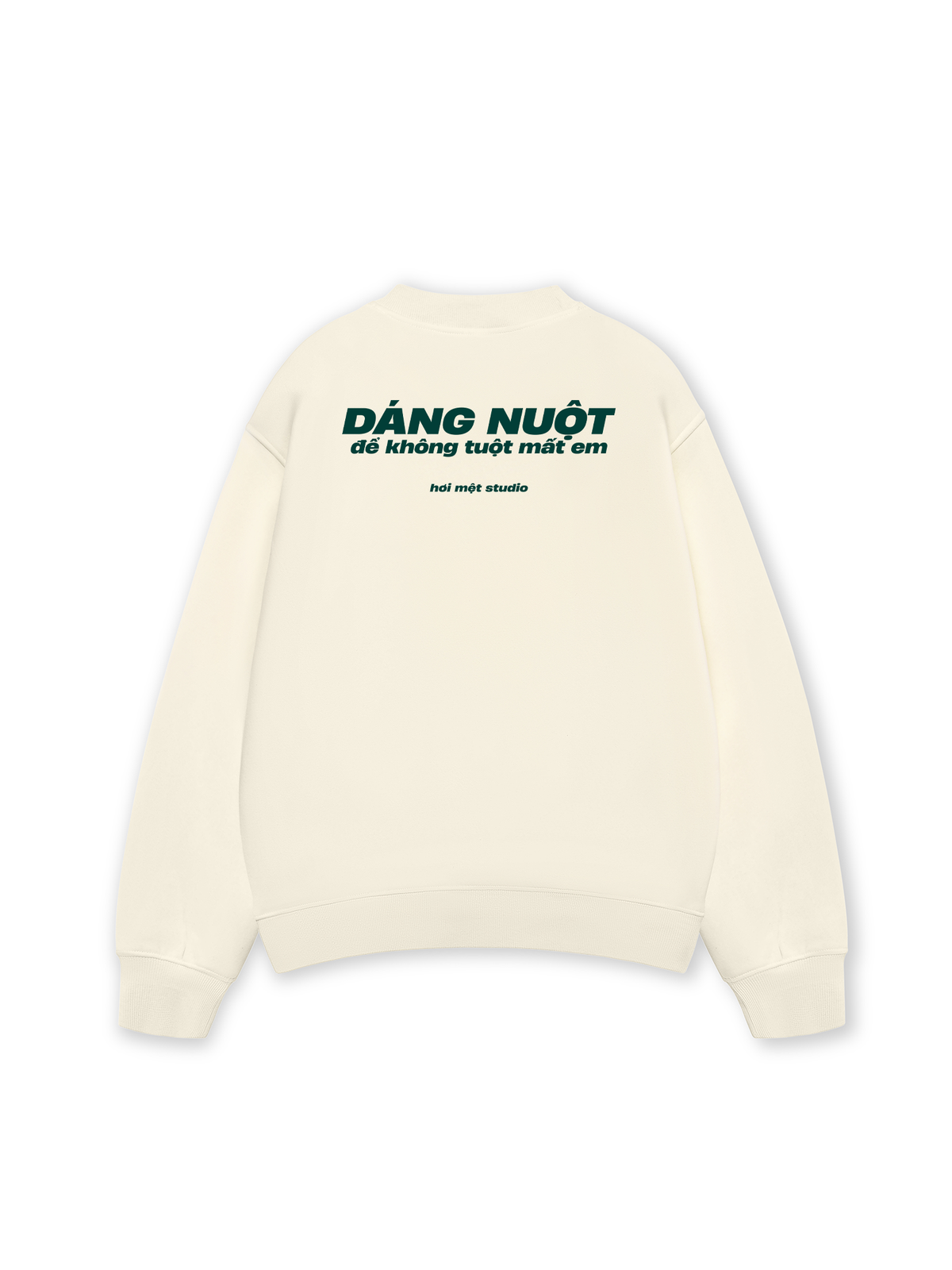 Áo Sweater Nỉ Hai Da Dáng Nuột Không Tuột Mất Em