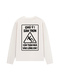 Áo Dài Tay Chú Ý Sàn Trơn