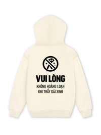 Áo Hoodie Nỉ Hai Da Vui Lòng Không Hoảng Loạn Khi Thấy Gái Xinh