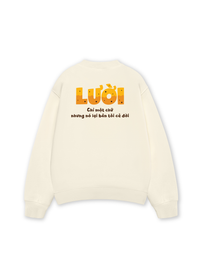 Áo Sweater Nỉ Hai Da Lười