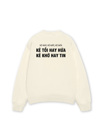 Áo Sweater Nỉ Hai Da Kẻ Mày Kẻ Mắt Kẻ Môi