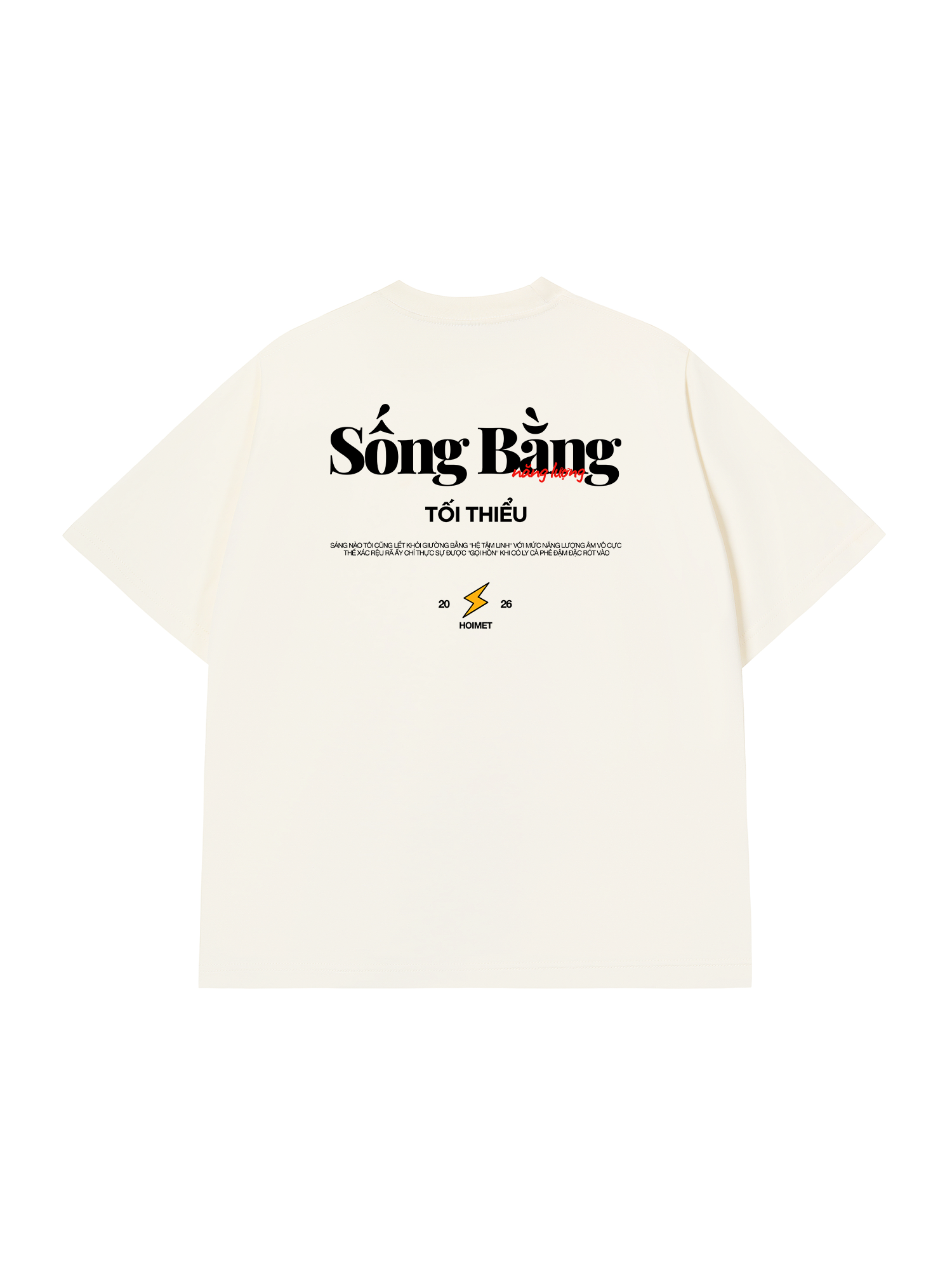 Áo Thun Relaxed Fit Sống Bằng Năng Lượng Tối Thiểu