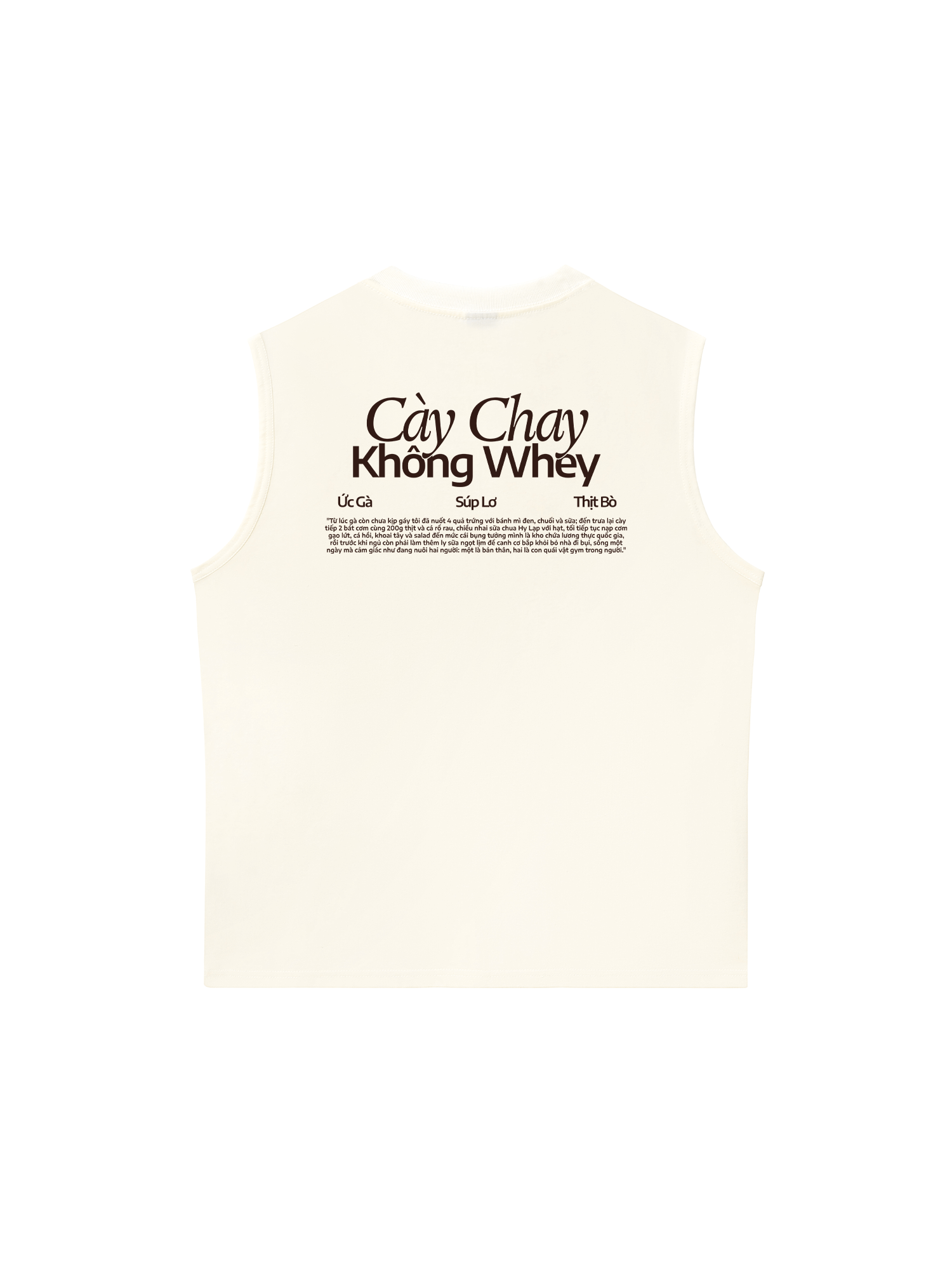Áo Ba Lỗ Relaxed Fit Cày Chay Không Whey