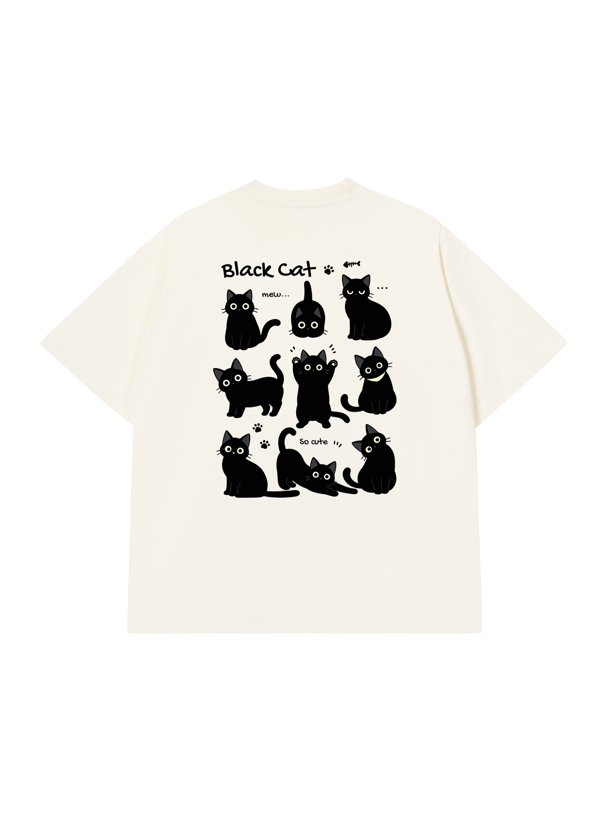 Áo Thun Relaxed Fit Cat Cute