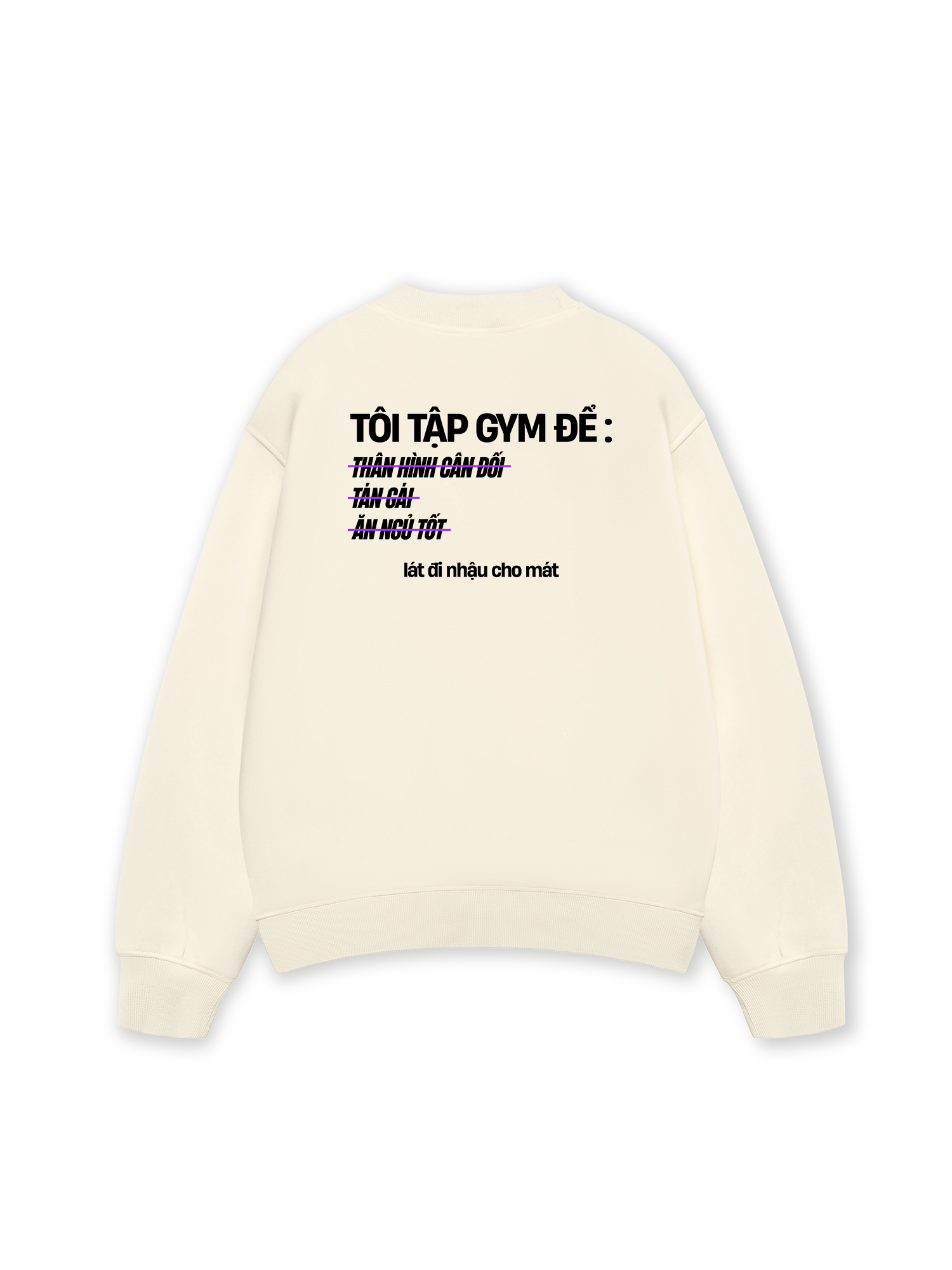 Áo Sweater Nỉ Hai Da Lý Do Đi Tập