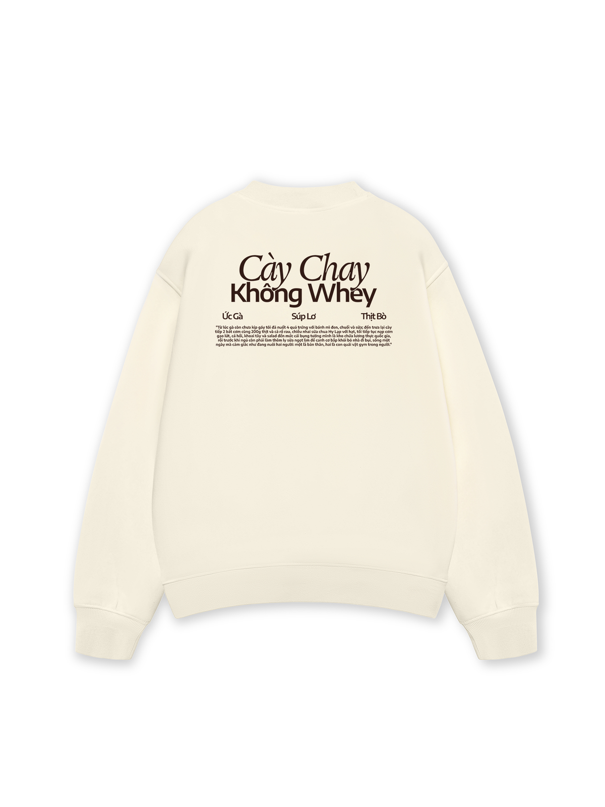 Áo Sweater Nỉ Hai Da Cày Chay Không Whey
