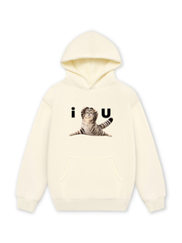 Áo Hoodie Nỉ Hai Da I Love You