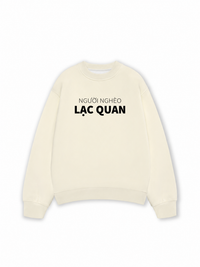 Áo Sweater Nỉ Hai Da Người Nghèo Lạc Quan