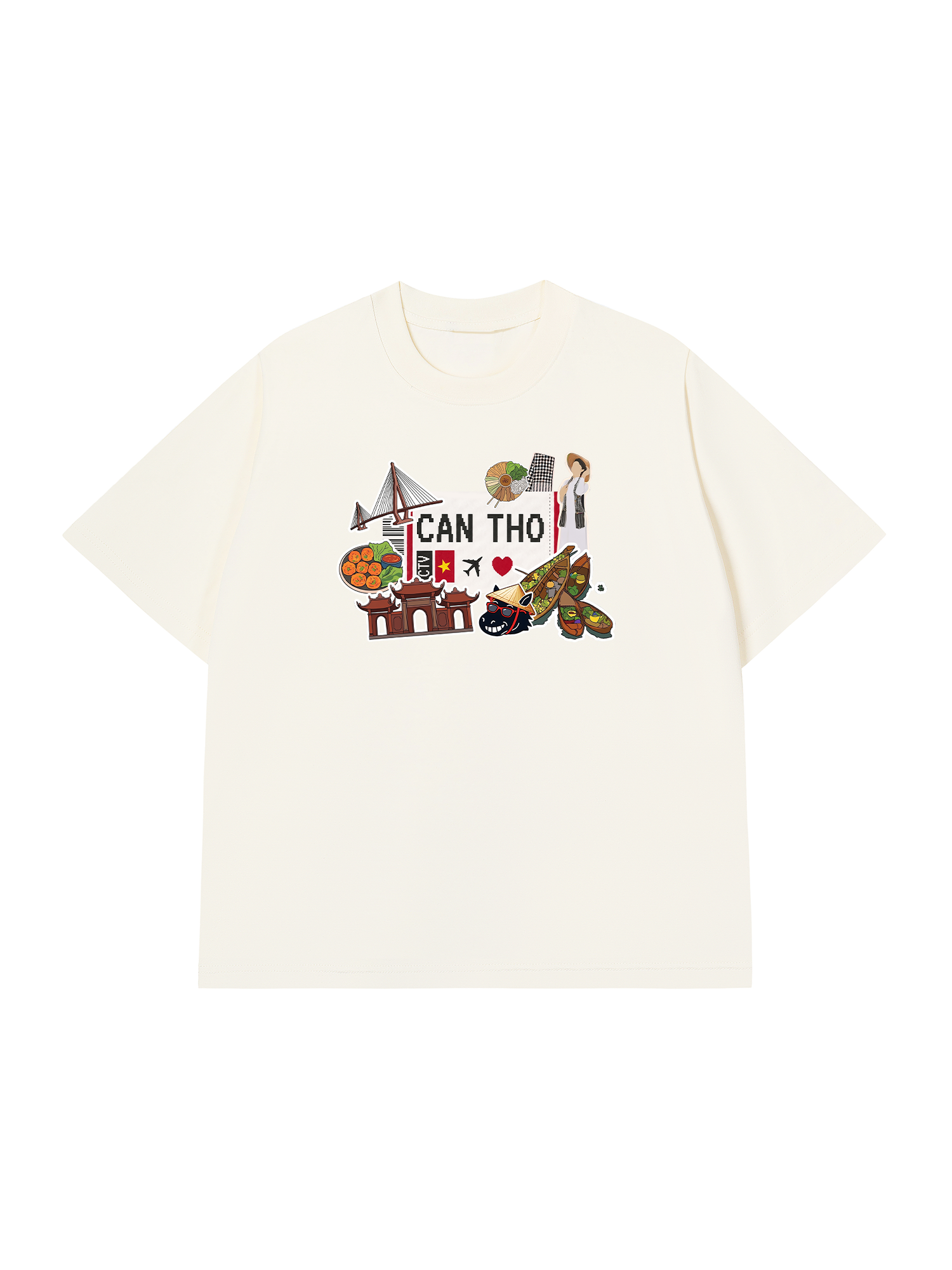 Áo Thun Relaxed Fit Du lịch Cần Thơ