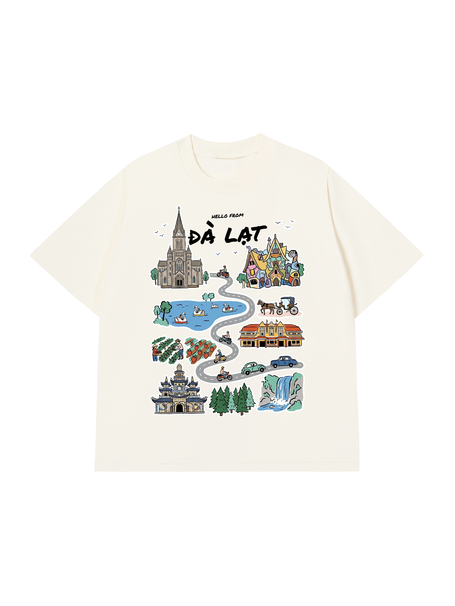 Áo Thun Relaxed Fit Hello From Đà Lạt