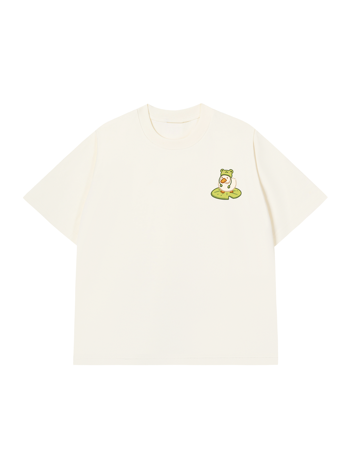 Áo Thun Relaxed Fit Vịt Chill Trên Lá