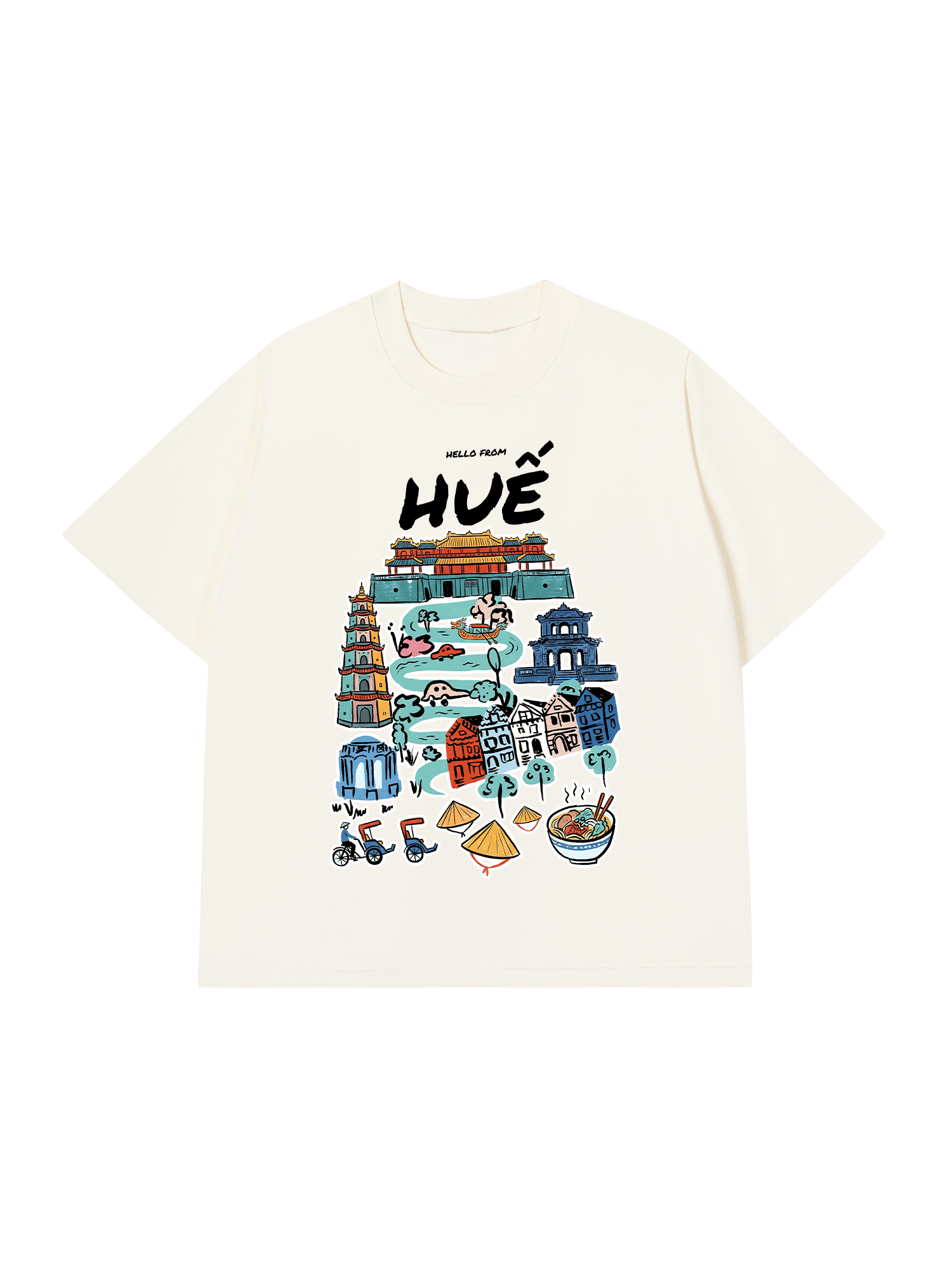 Áo Thun Relaxed Fit Hello From Huế