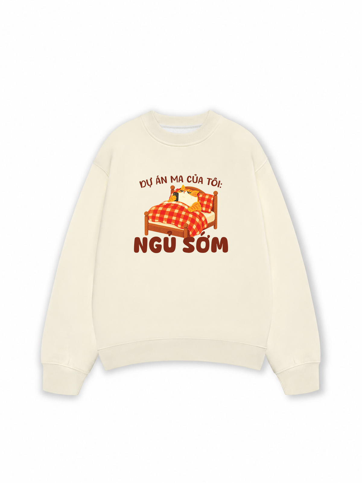 Áo Sweater Nỉ Hai Da Dự Án Ma Của Tôi Ngủ Sớm
