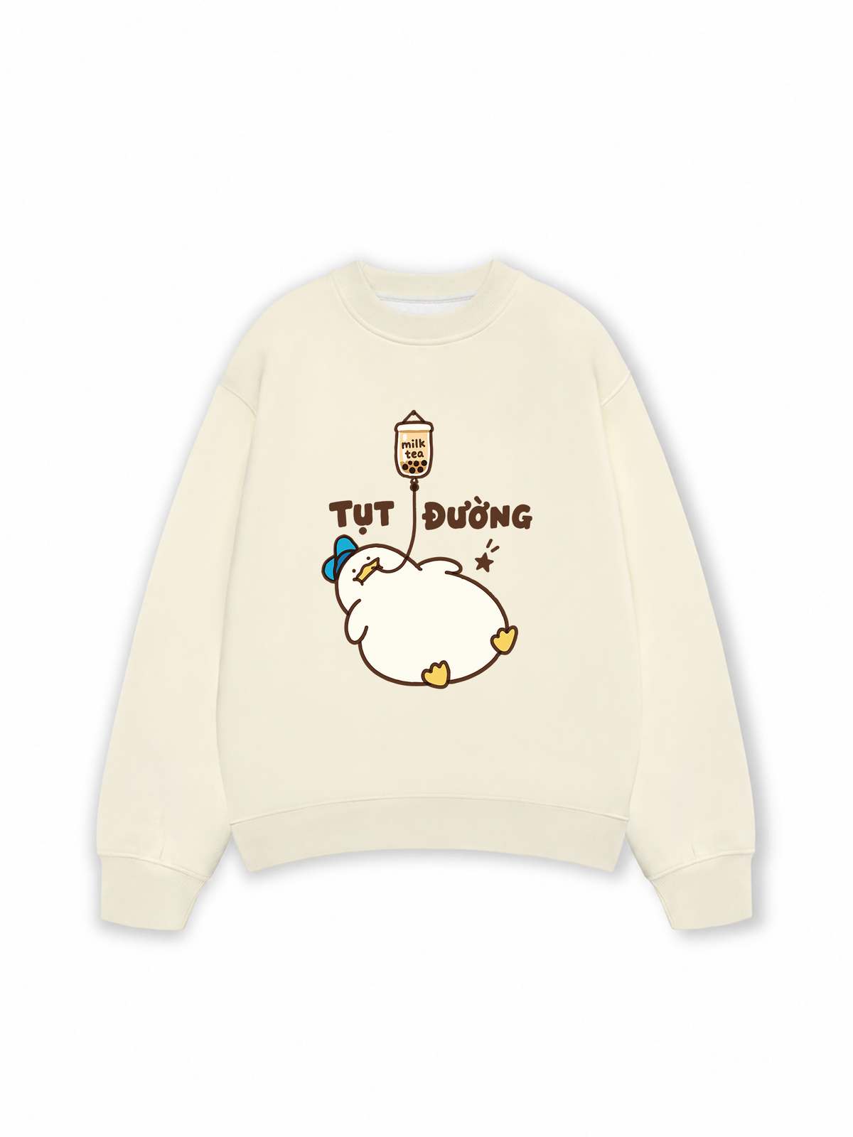 Áo Sweater Nỉ Hai Da Tụt Đường