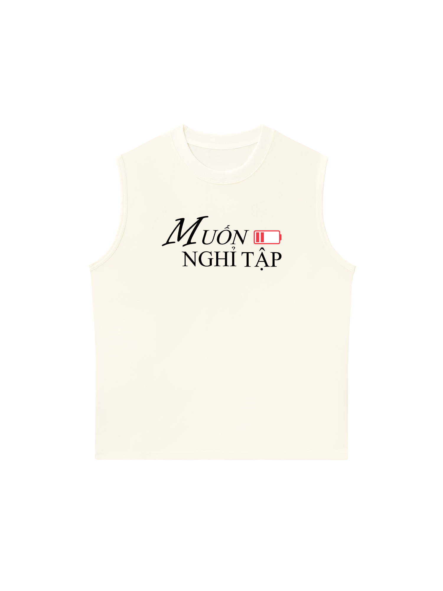 Áo Ba Lỗ Relaxed Fit Muốn Nghỉ Tập