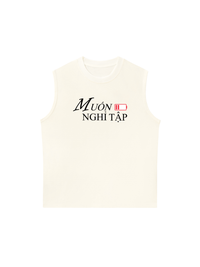 Áo Ba Lỗ Relaxed Fit Muốn Nghỉ Tập